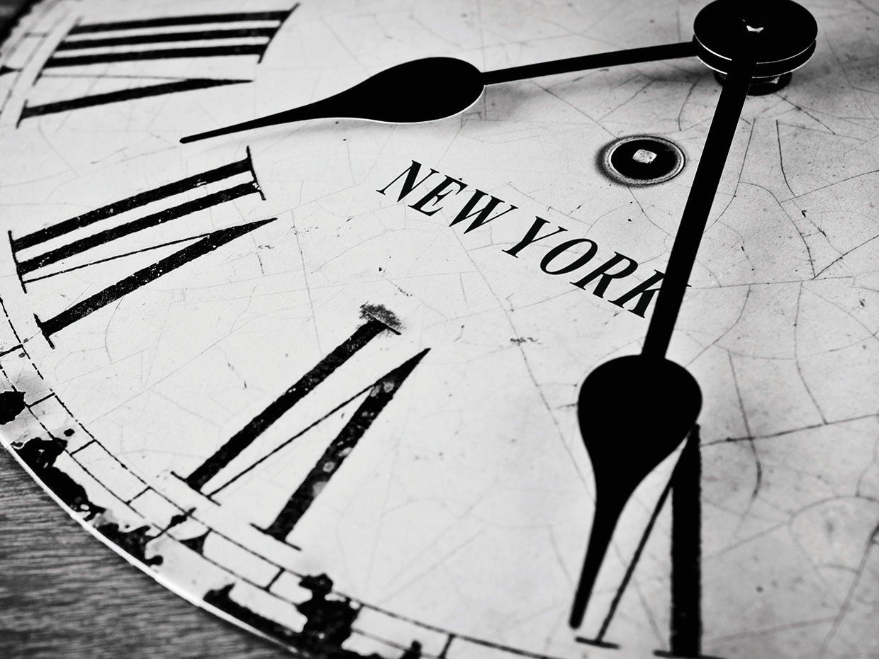 Arte de la lona del reloj de Nueva York de la hora punta