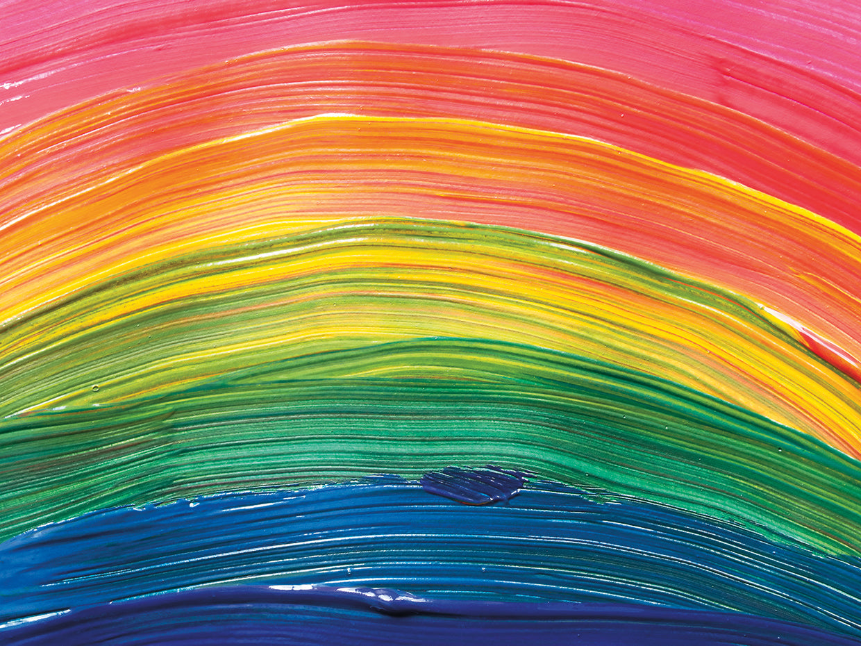 Arte abstracto de la lona de la promesa del arco iris