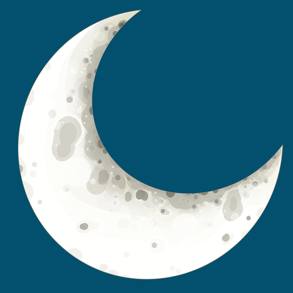 Gran Rebanada de la Luna Arte de la Lona