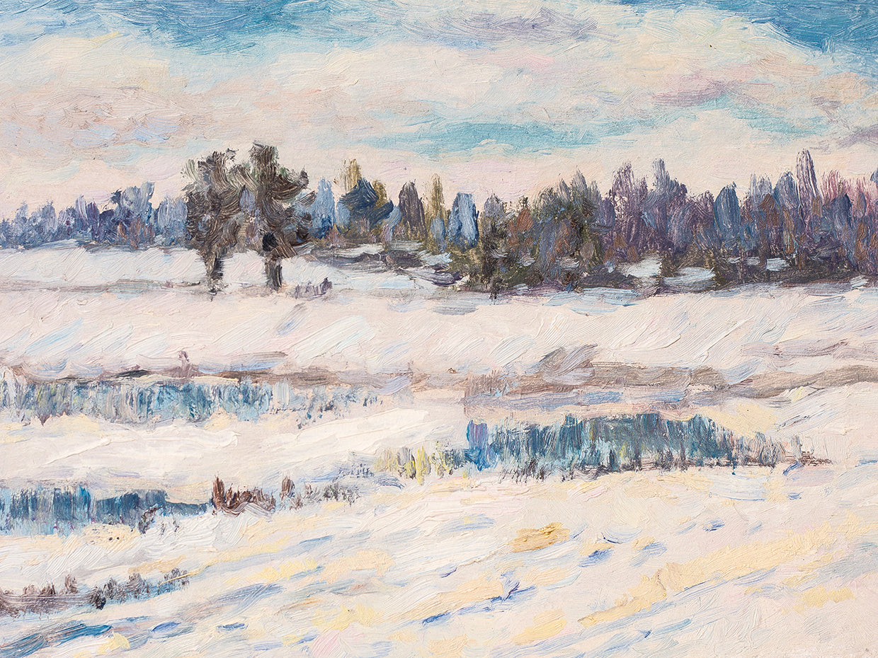 Tranquilo diciembre Meadow Canvas Art