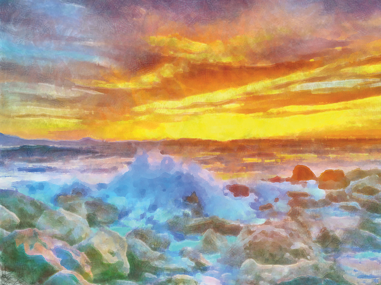 Sunset Big Blue Splash