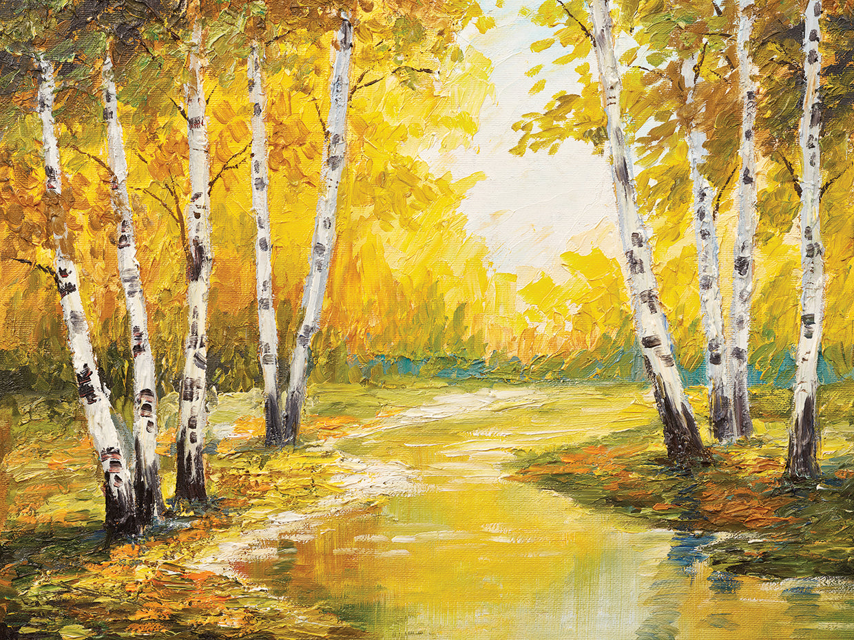 Golden Aspens Mountain Stream