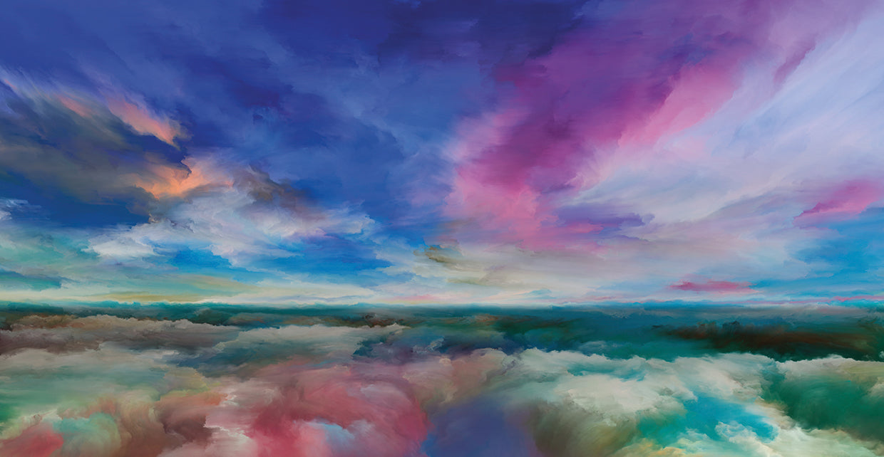 Cuadro en lienzo colorido Cumulus Horizon