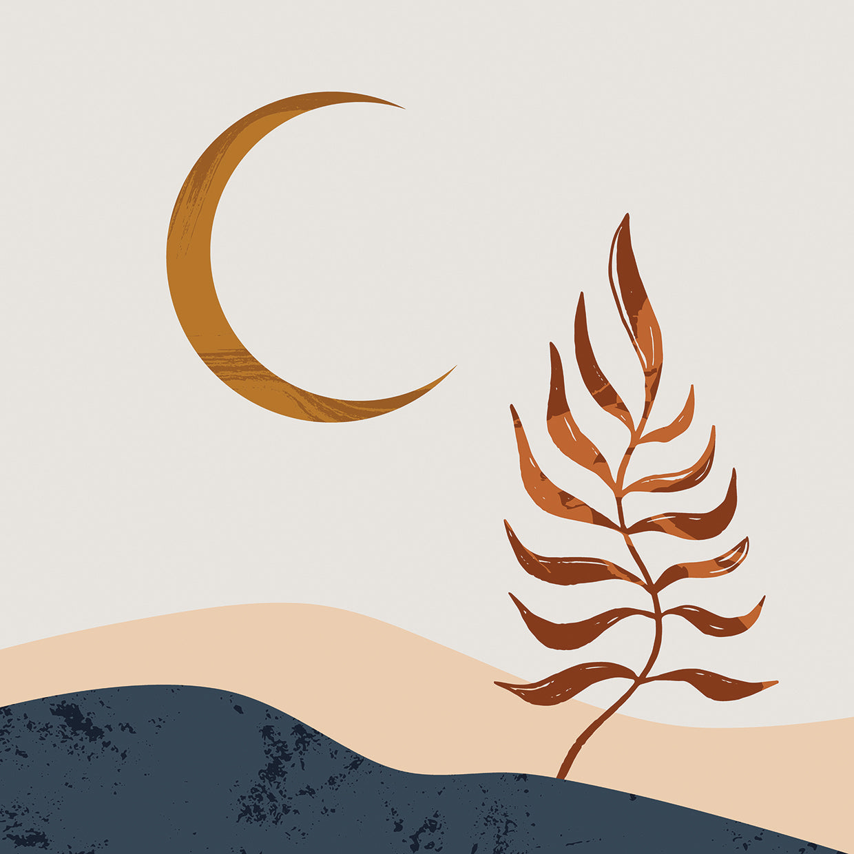 Terracotta Crescent Moons