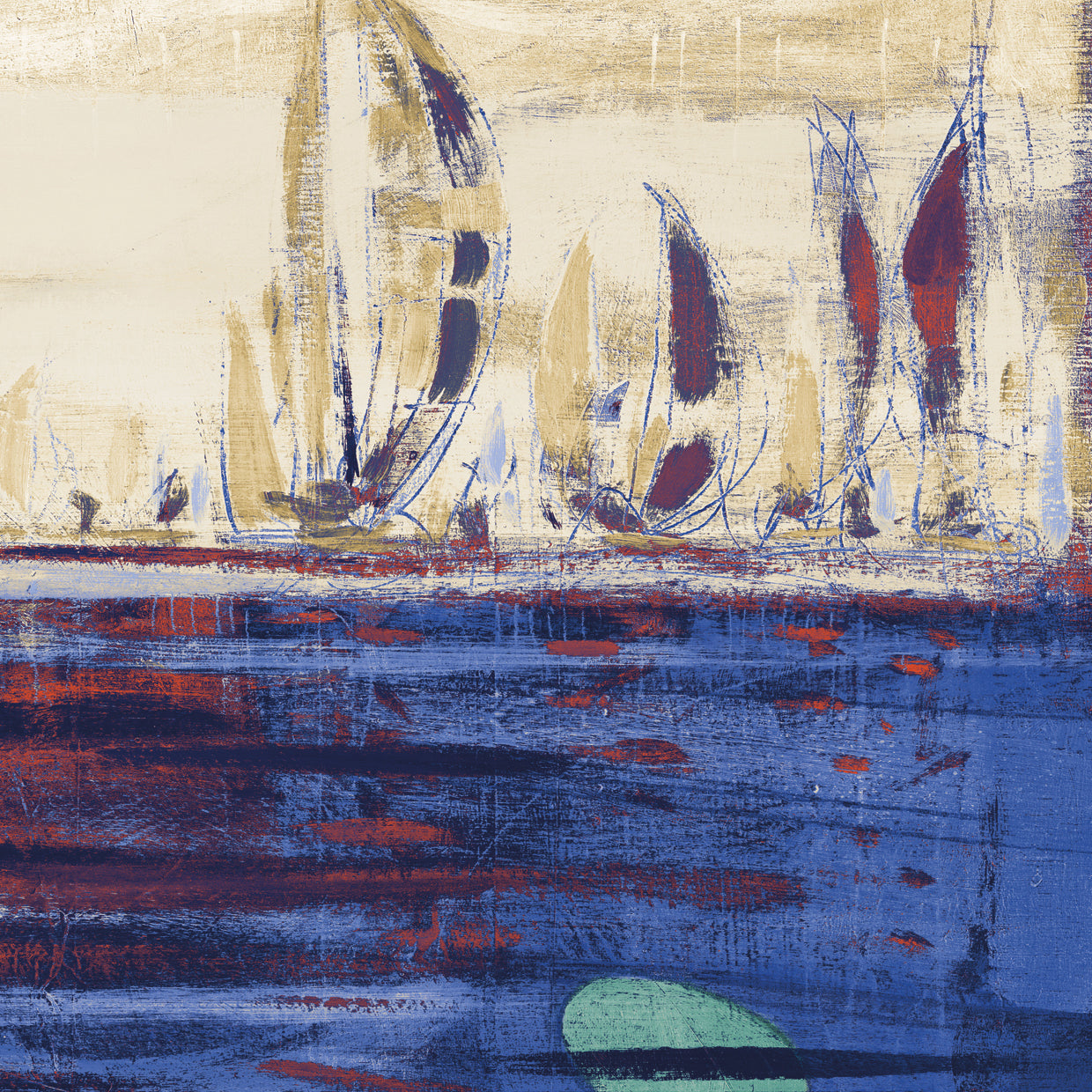 Blue Calm Waters Square II