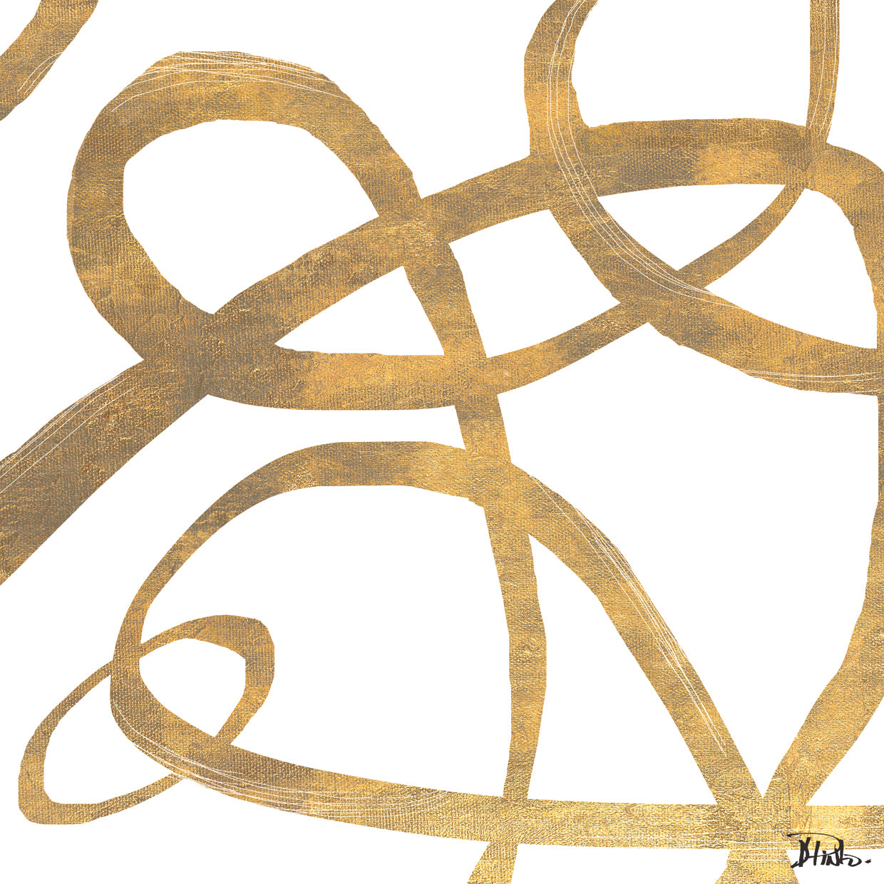 Golden Swirls Square II