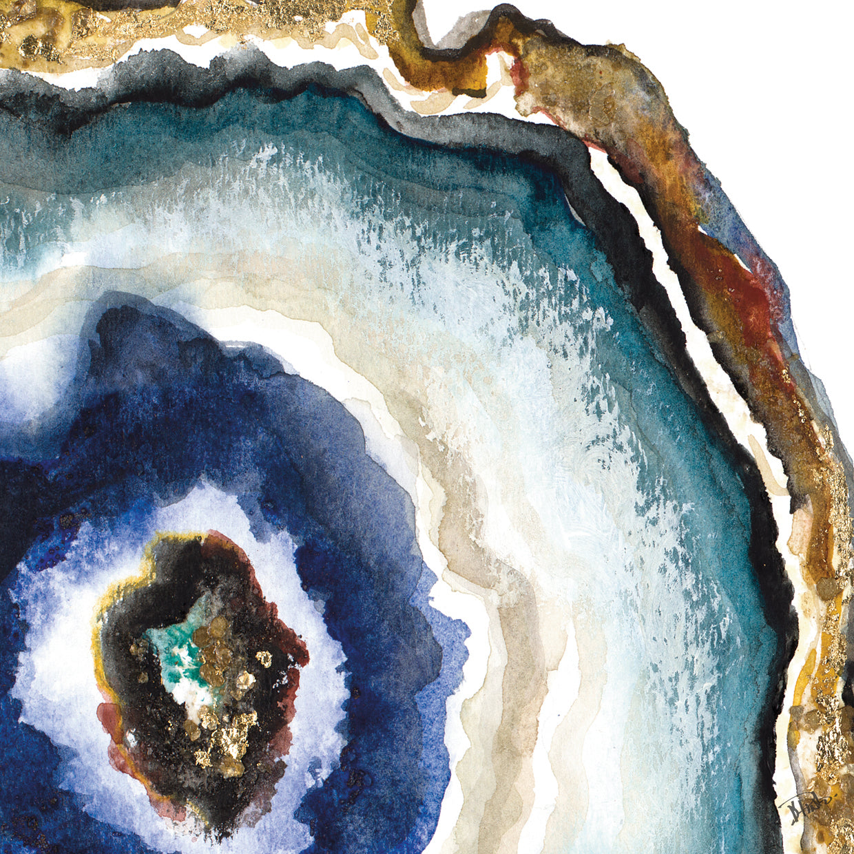 Up Close Agate Watercolor II