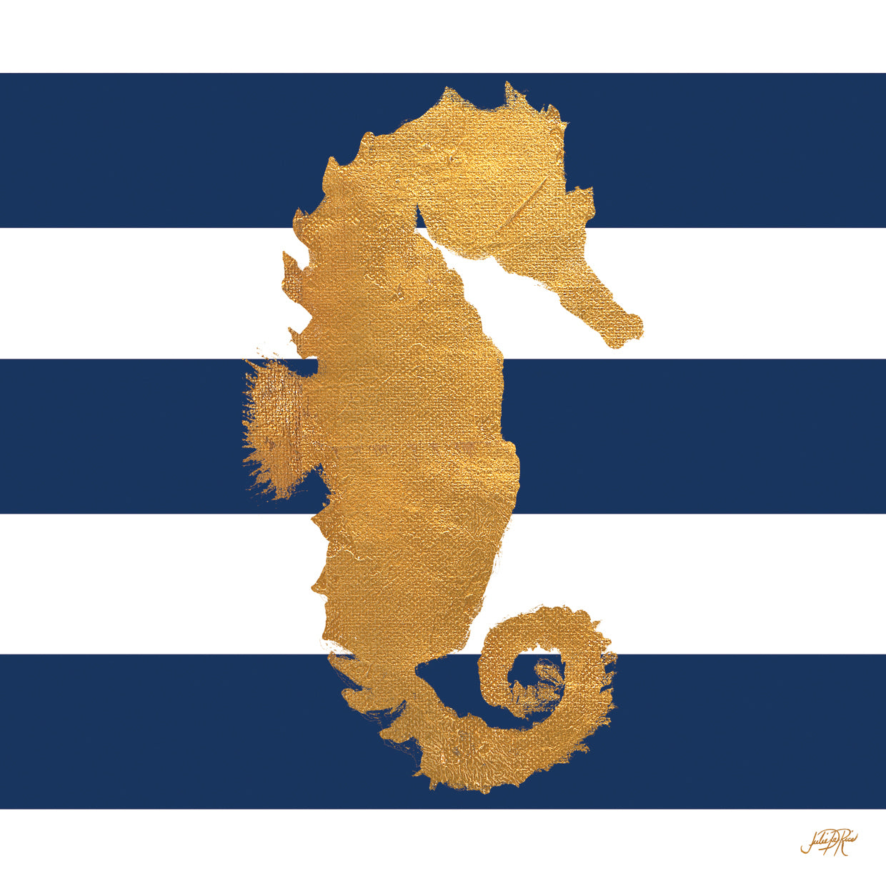 Sea Creatures on Stripes I