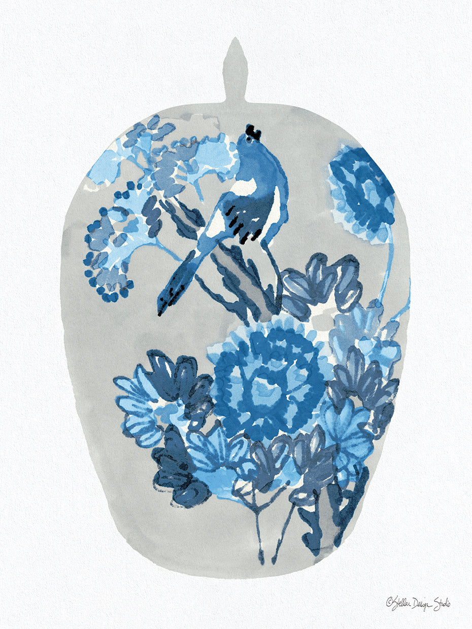 Blue Bird Vase