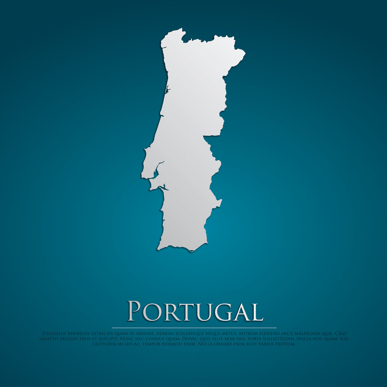 Atlantic Blue Portugal Map