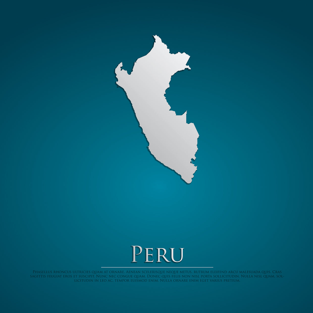 Blue Peru Map