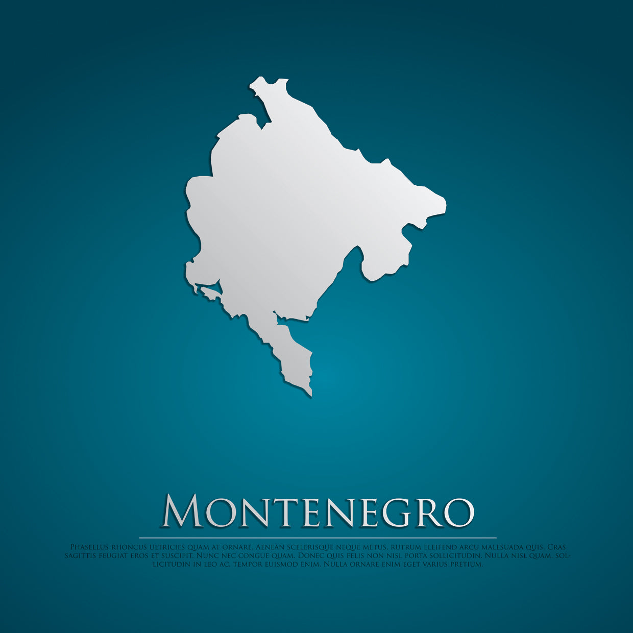 Blue Montenegro Map