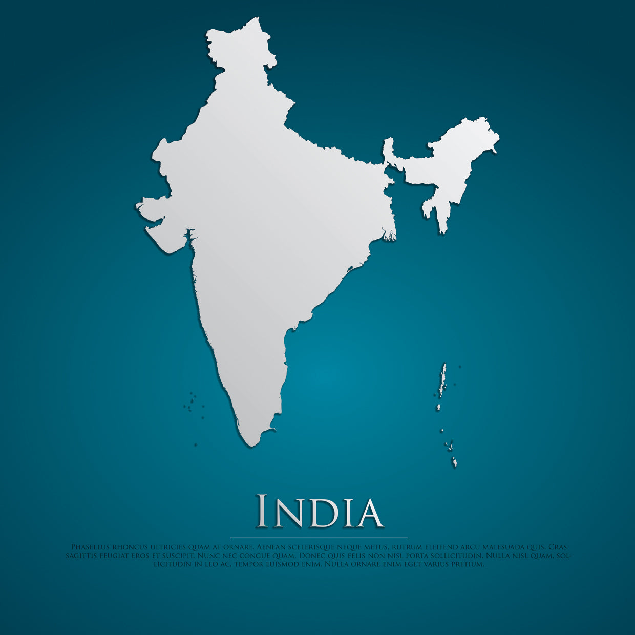 Blue India Map