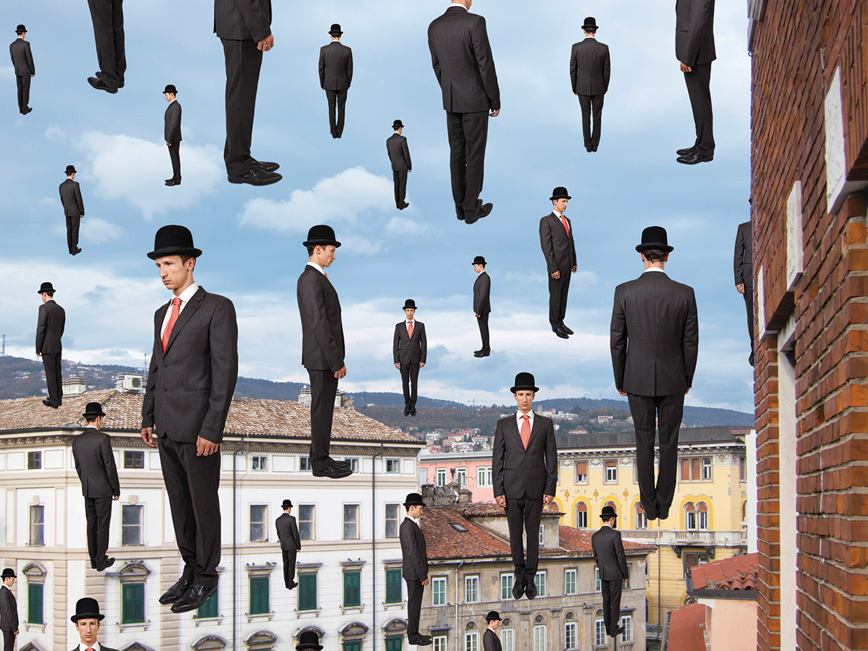 Magritte Men Cityscape