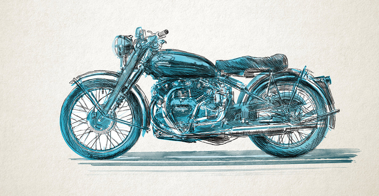 Vintage Motorcycle Sketch