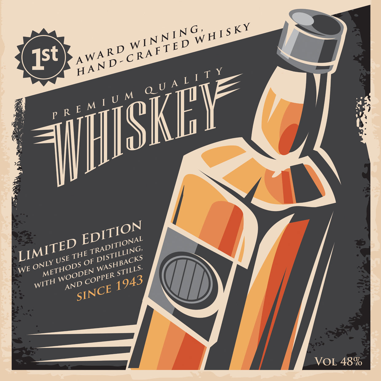 Vintage Whiskey Poster