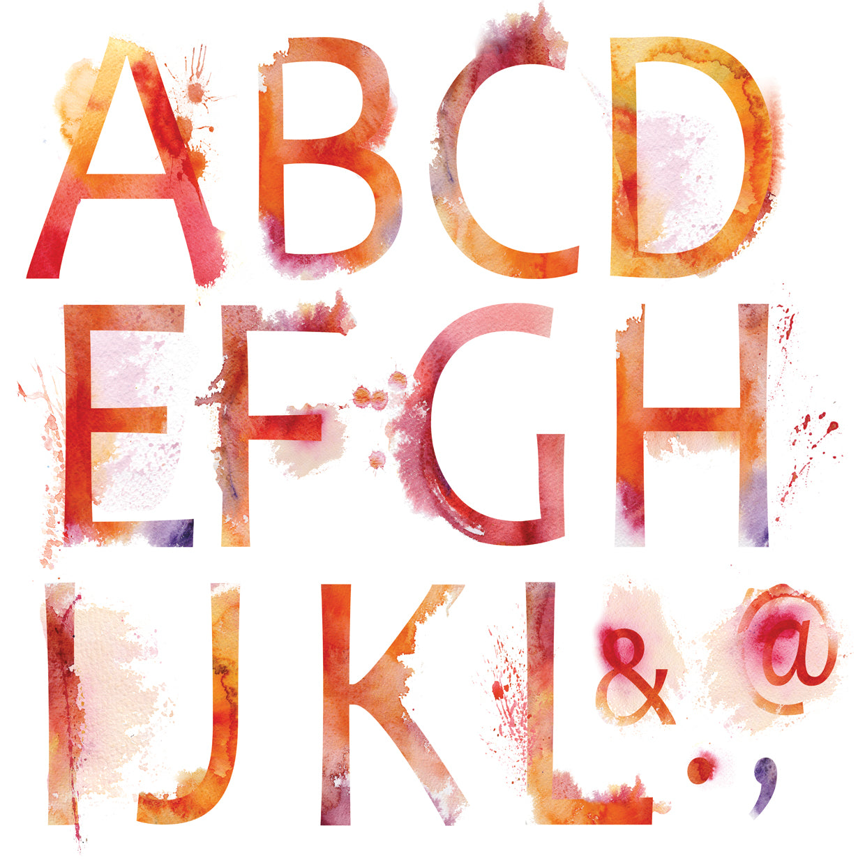 Splashy Alphabet Letters