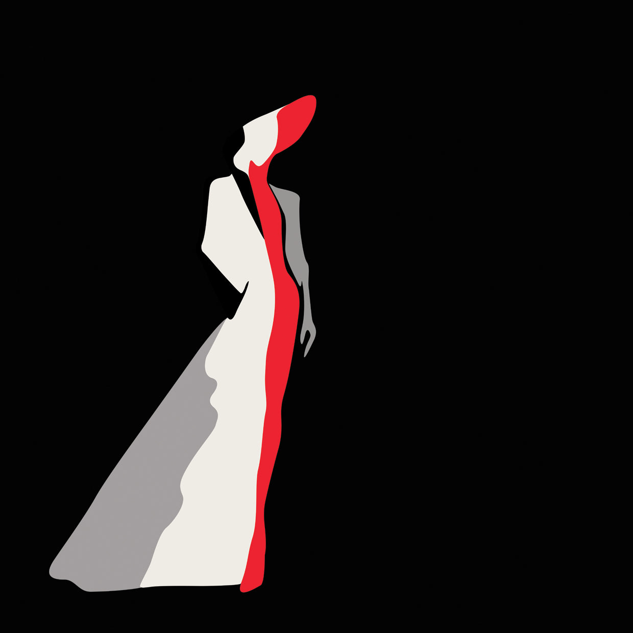 Elegance in Red Fashion Model