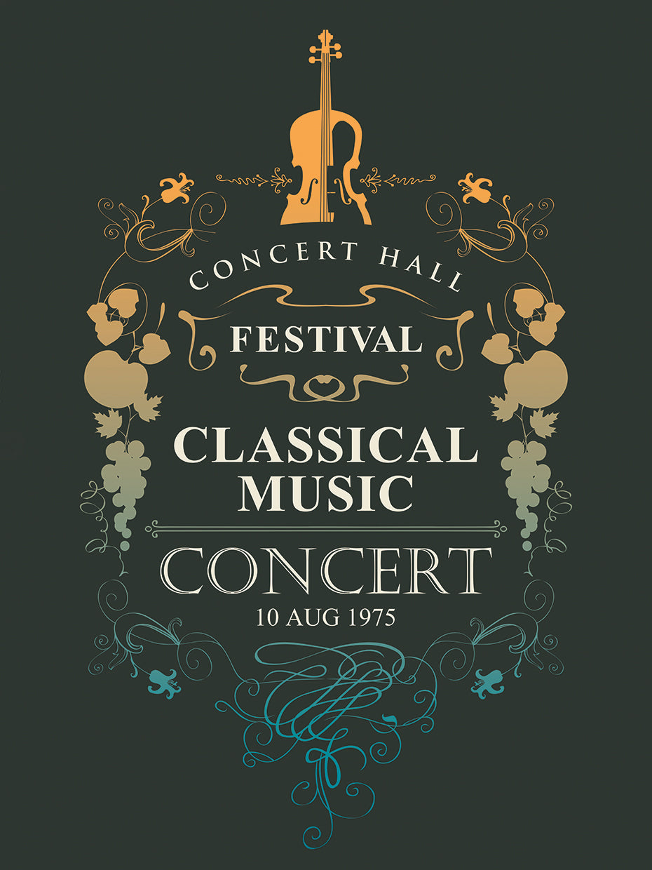 DP Gallery's Violin Classical Music Poster Canvas Art Prints | Fine Art ...