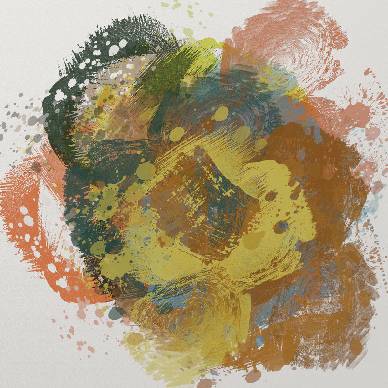 Brushy Petals Abstract