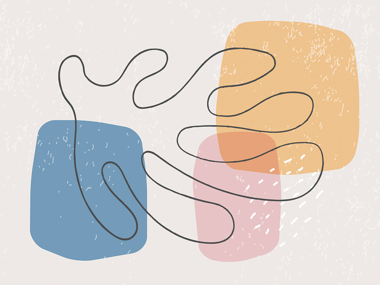 Pastel Organic Cut Outs Abstract