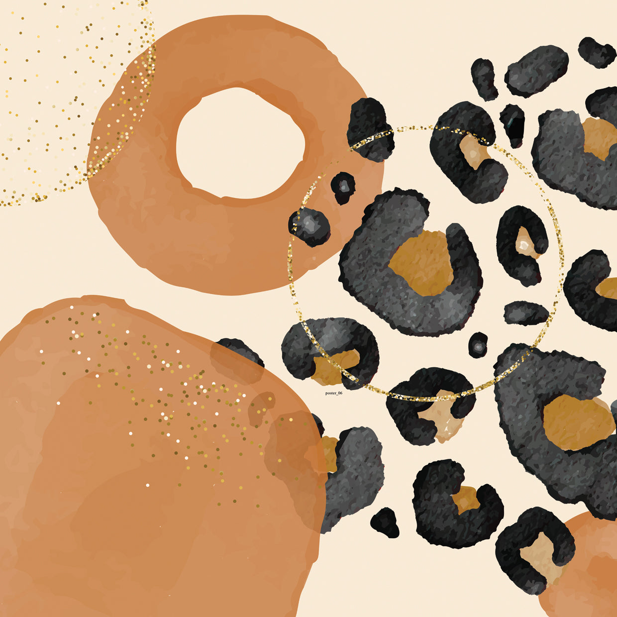 Splashy Leopard Abstract