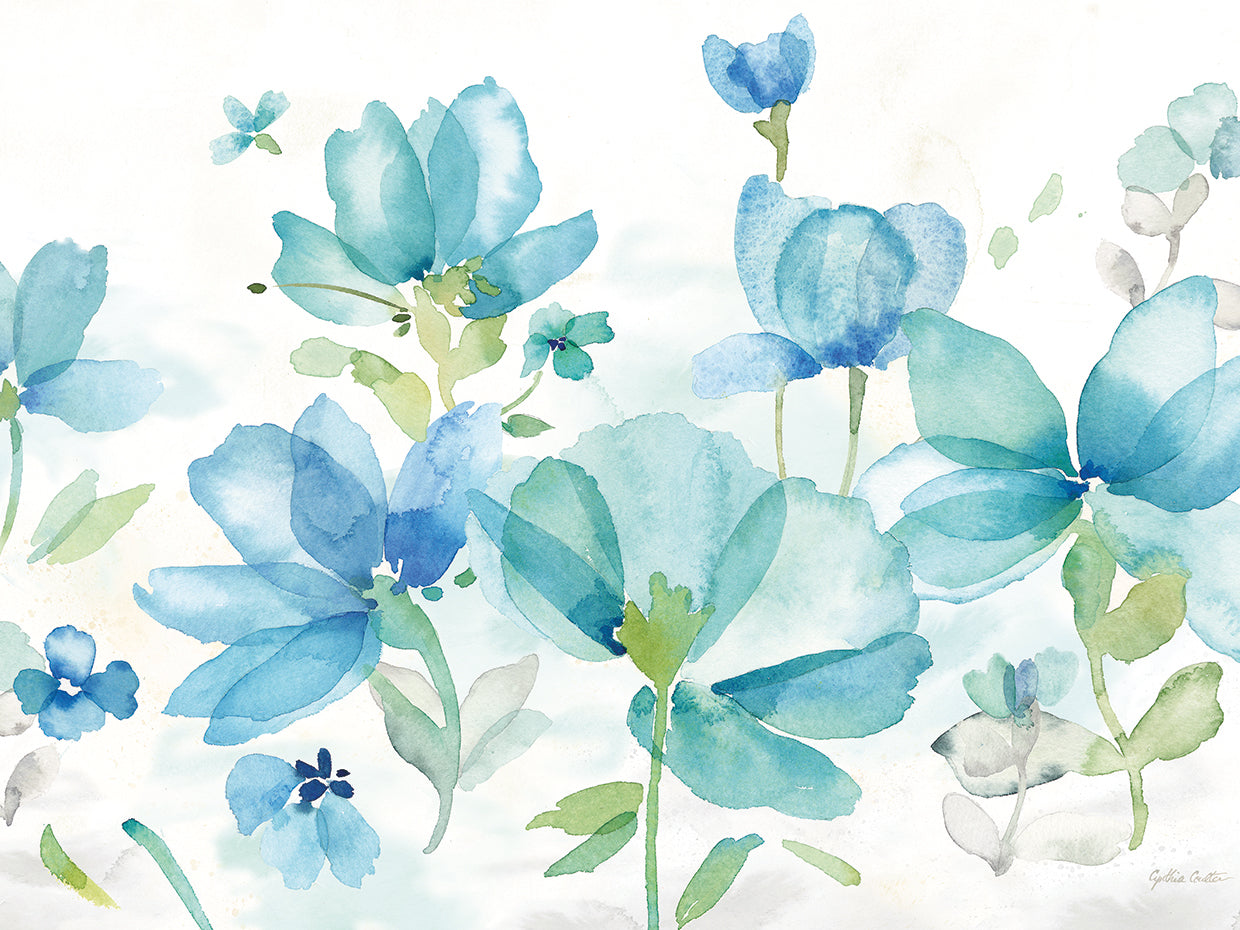 Blue Poppy Field Landscape