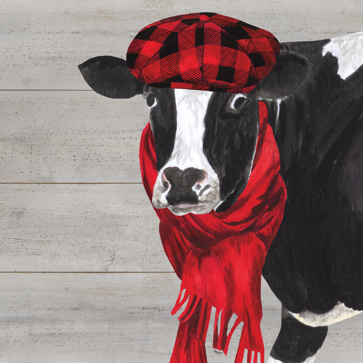 Intellectual Animals III Cow and Scarf