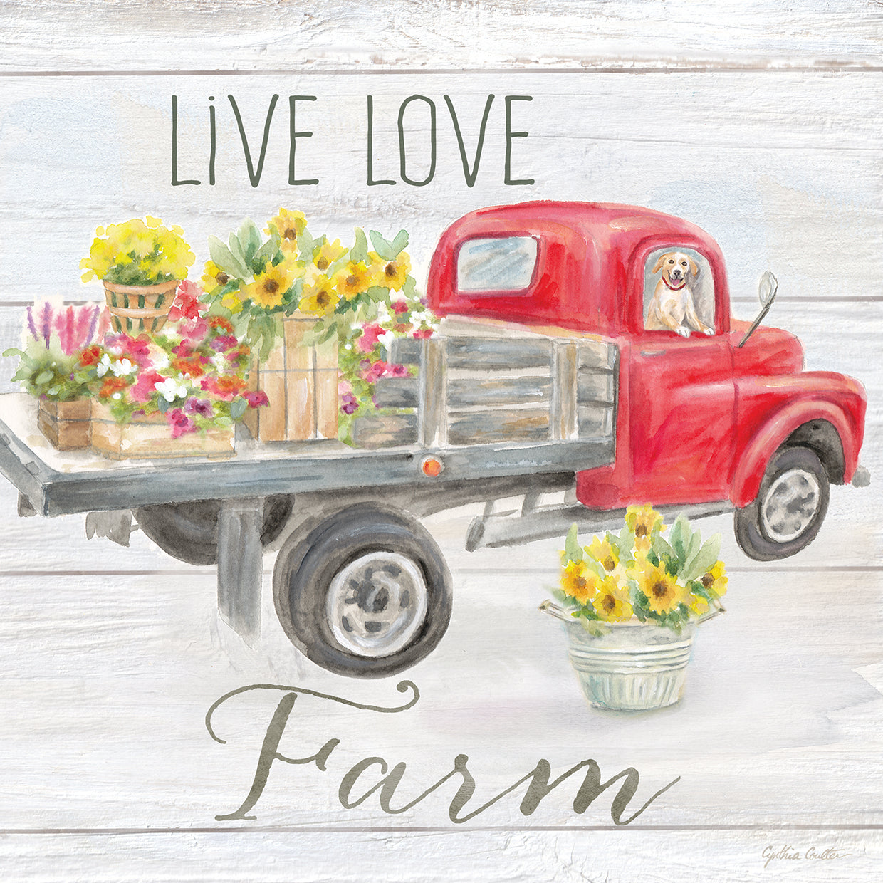 Vintage Truck Sentiment I (red)