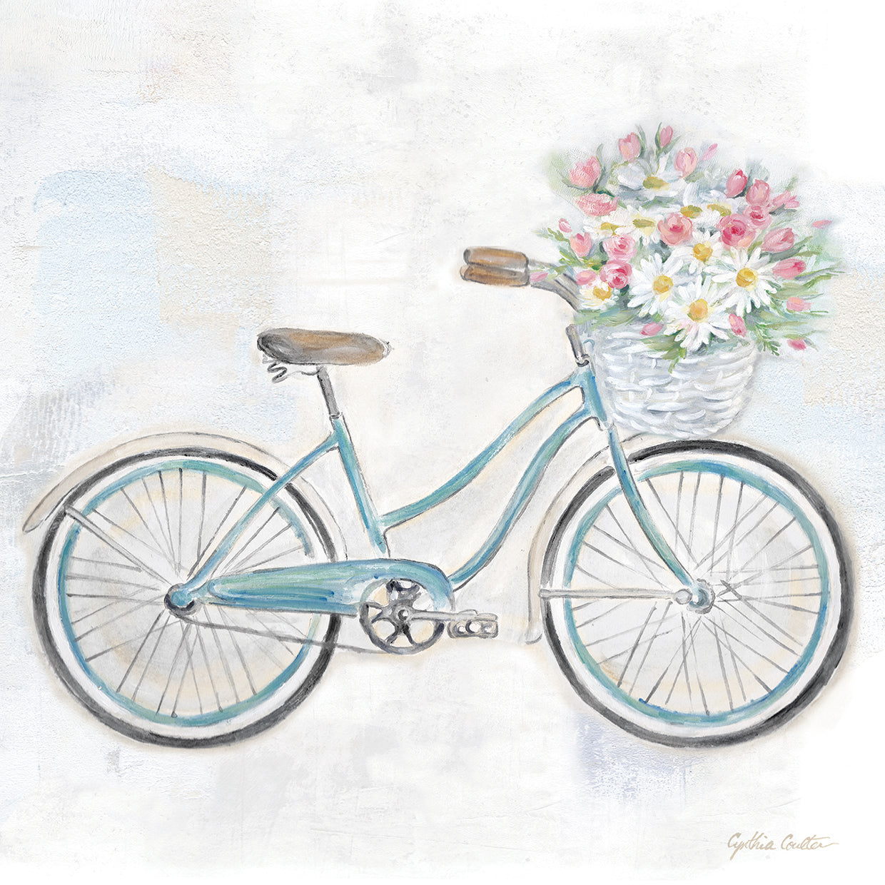 Vintage Bike w/flower basket I