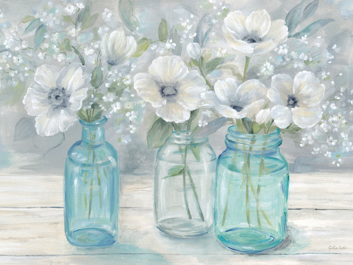 Vintage Jar Bouquet Landscape