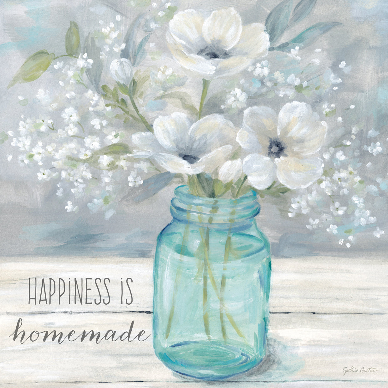 Vintage Jar Bouquet Sentiment I