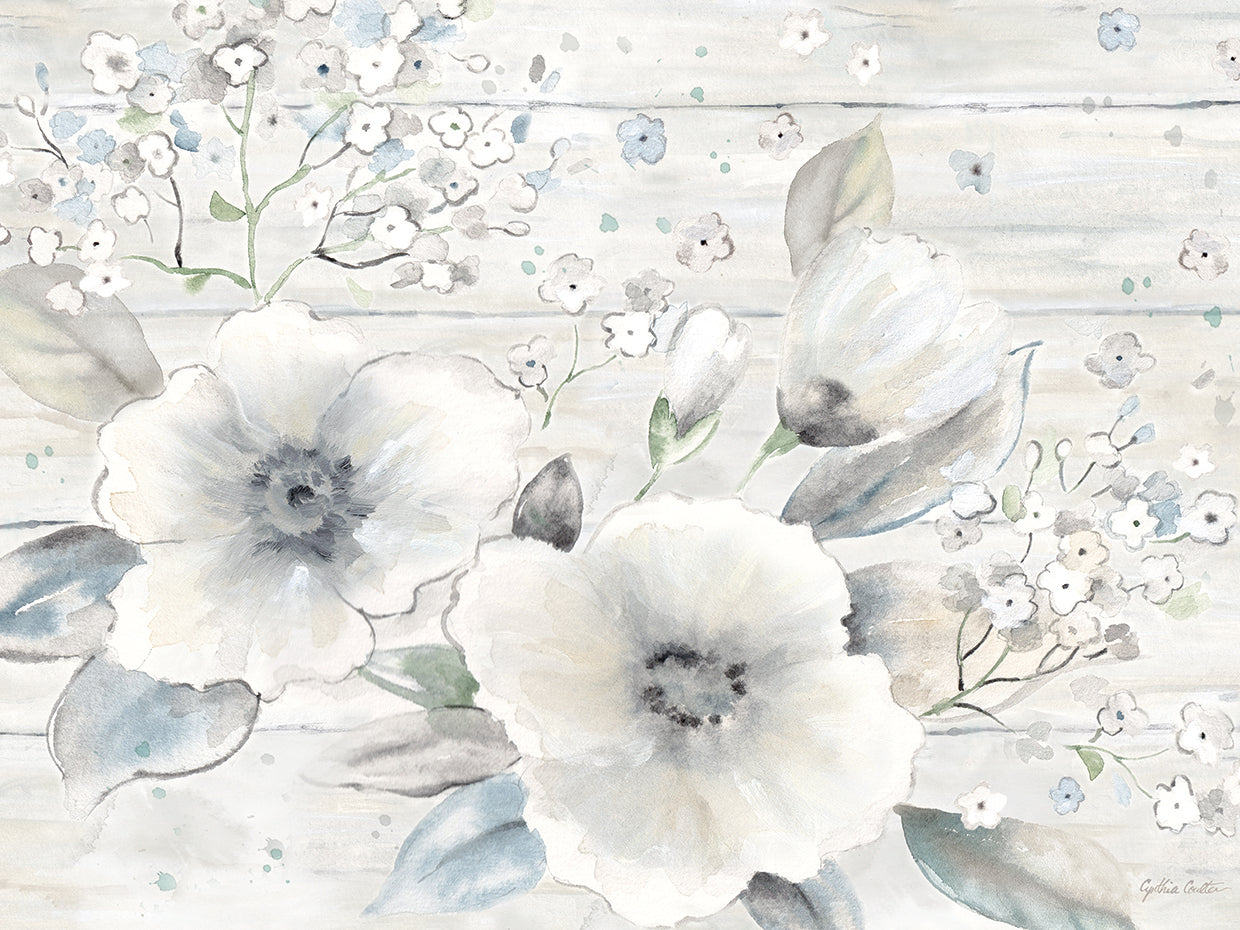 Vintage Bouquet on Wood landscape