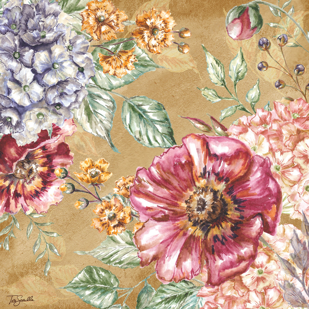 Wildflower Medley square gold II