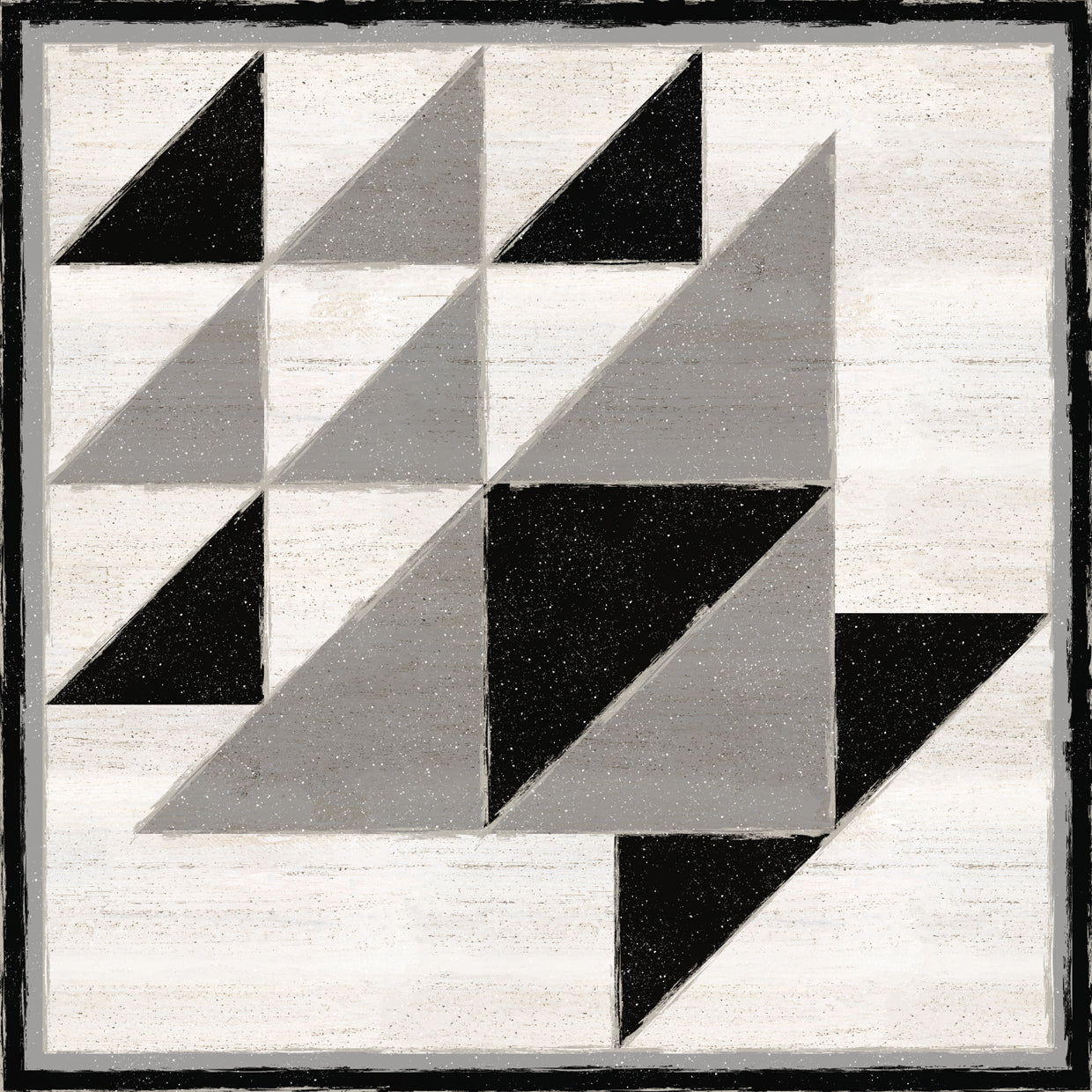 Black & White Quilt Block VIII