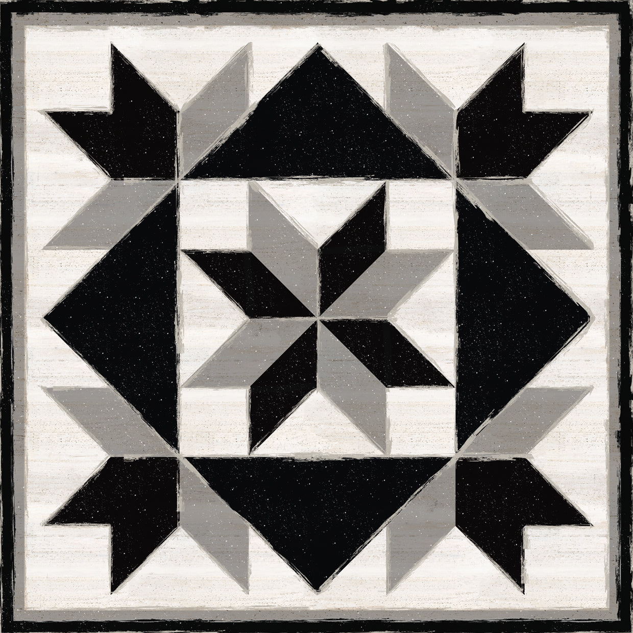 Black & White Quilt Block IX