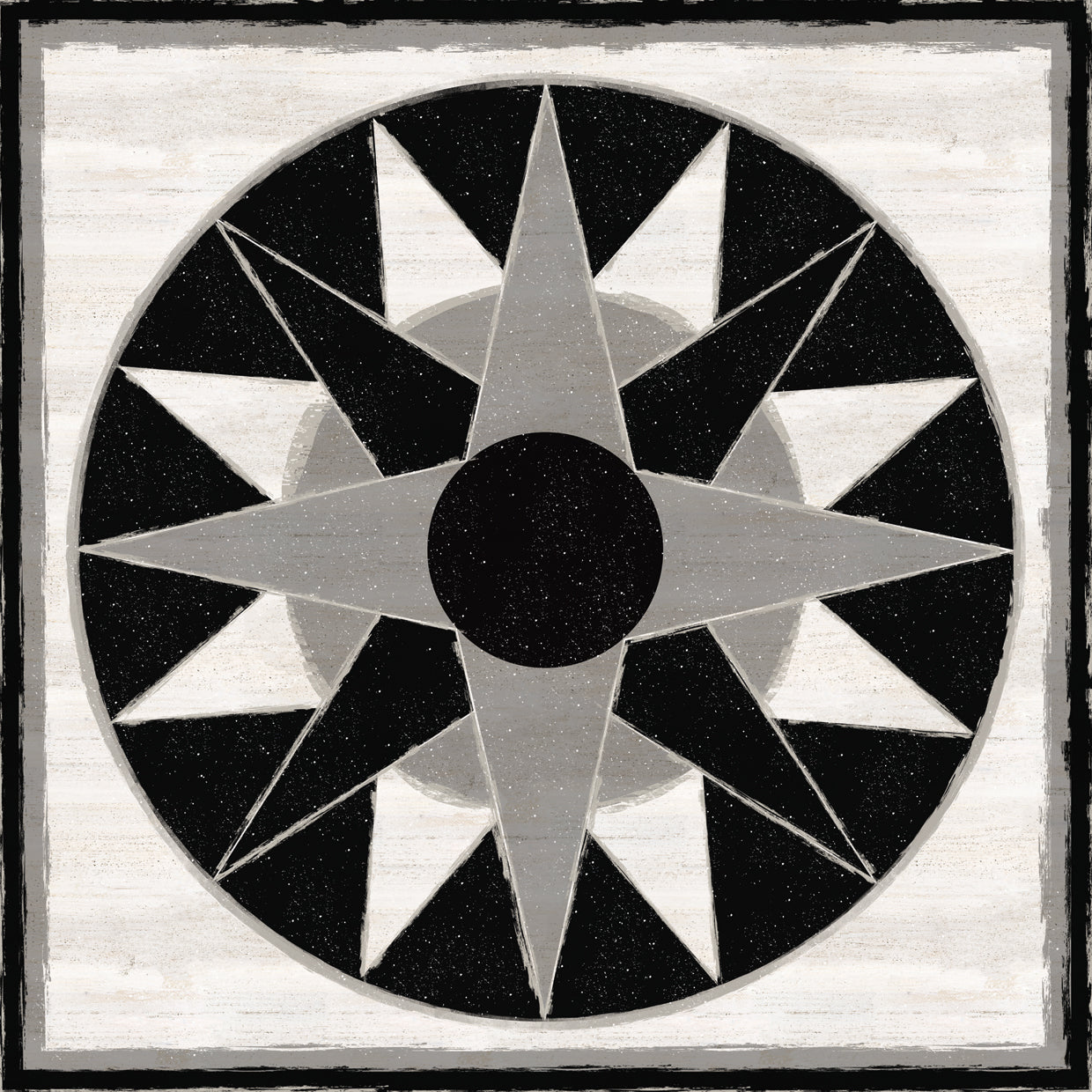 Black & White Quilt Block X