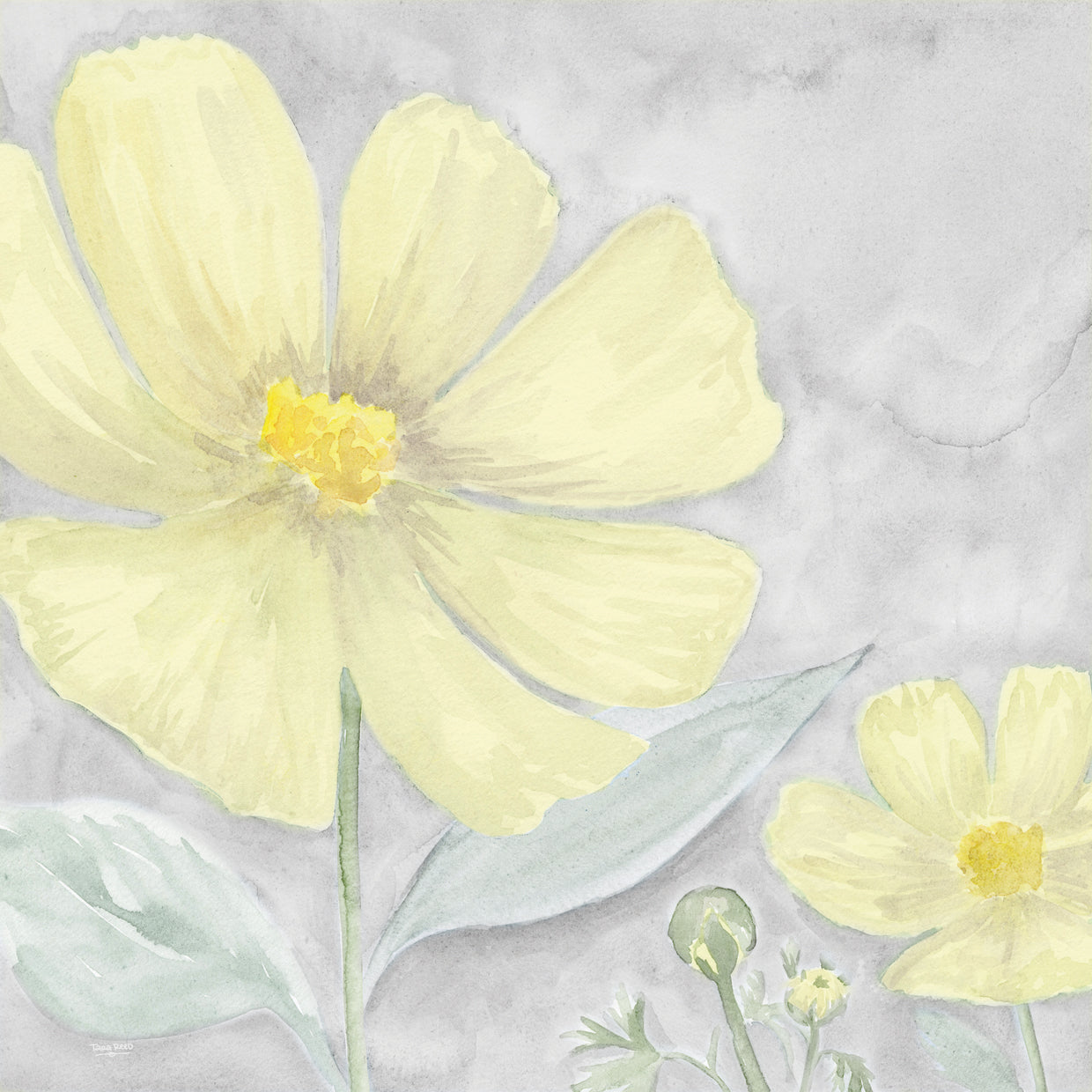 Peaceful Repose gray & yellow III