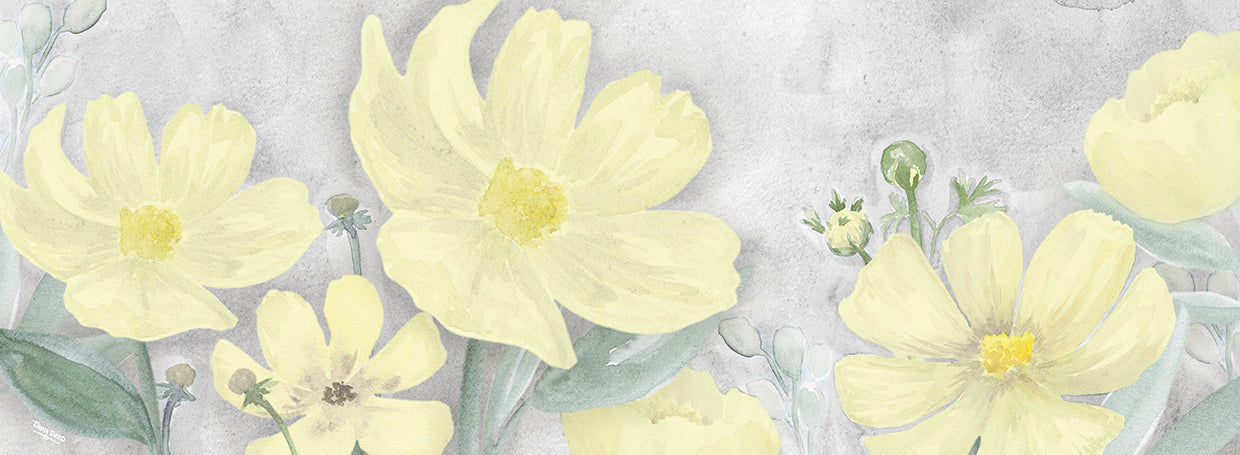 Peaceful Repose gray & yellow panel I