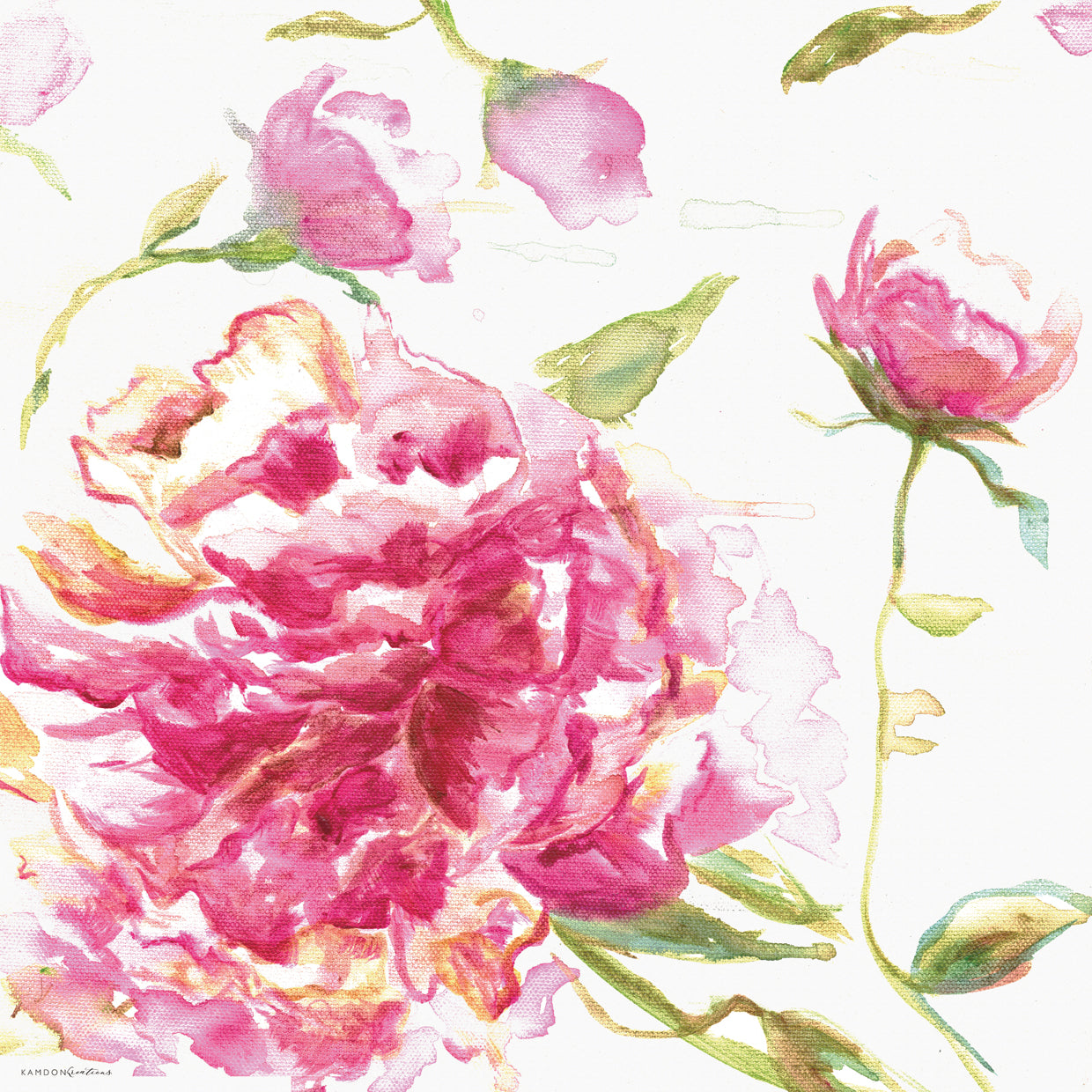 Rosa inglesa Lienzo