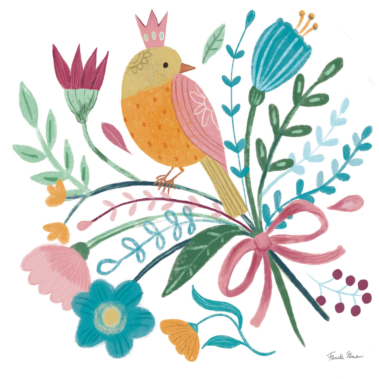 Royal Birds IV White