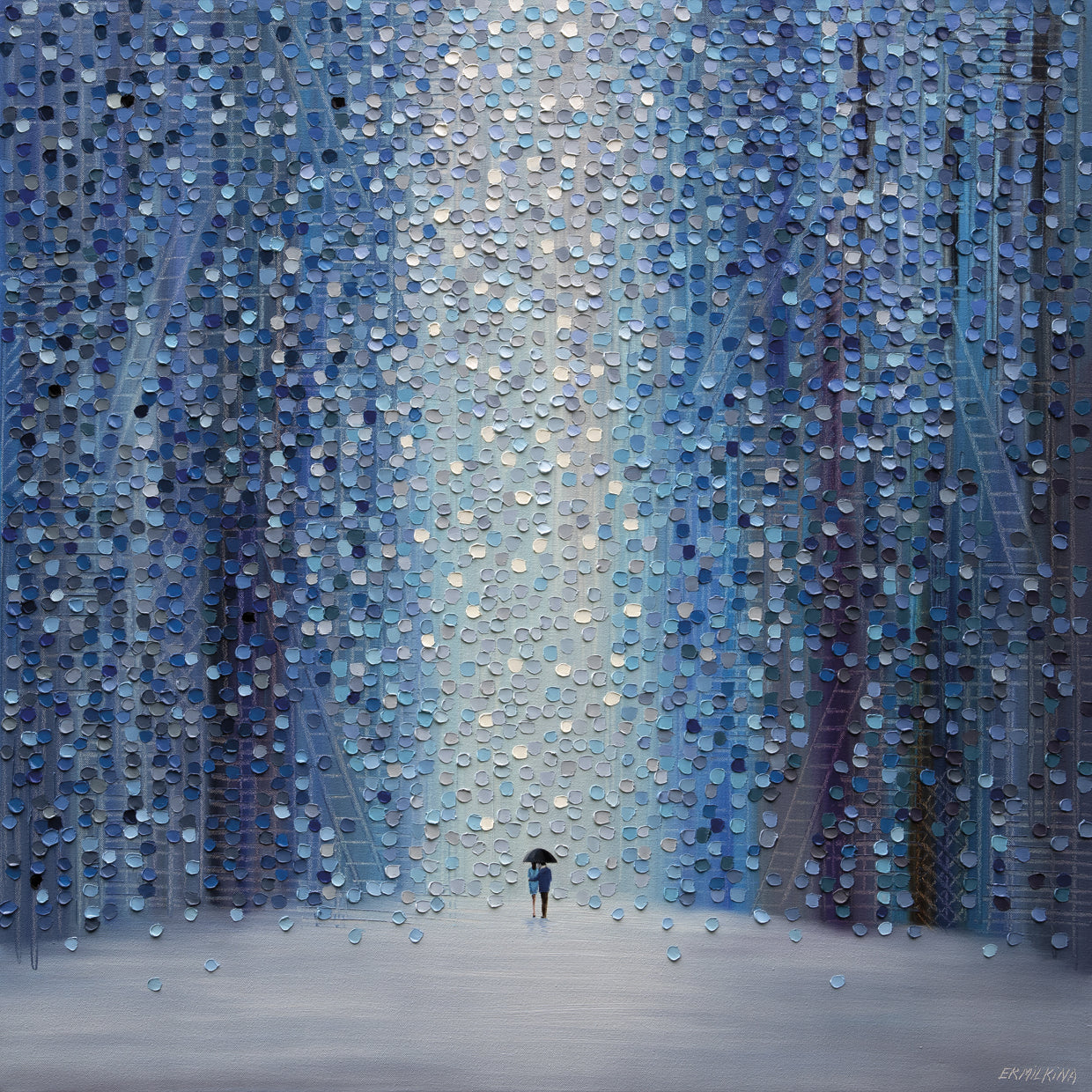 Under Umbrella With You In A Rainy Day