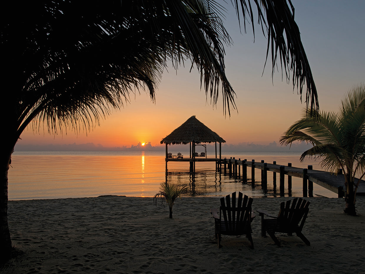 Muelle de Belice Sunrise Lienzo