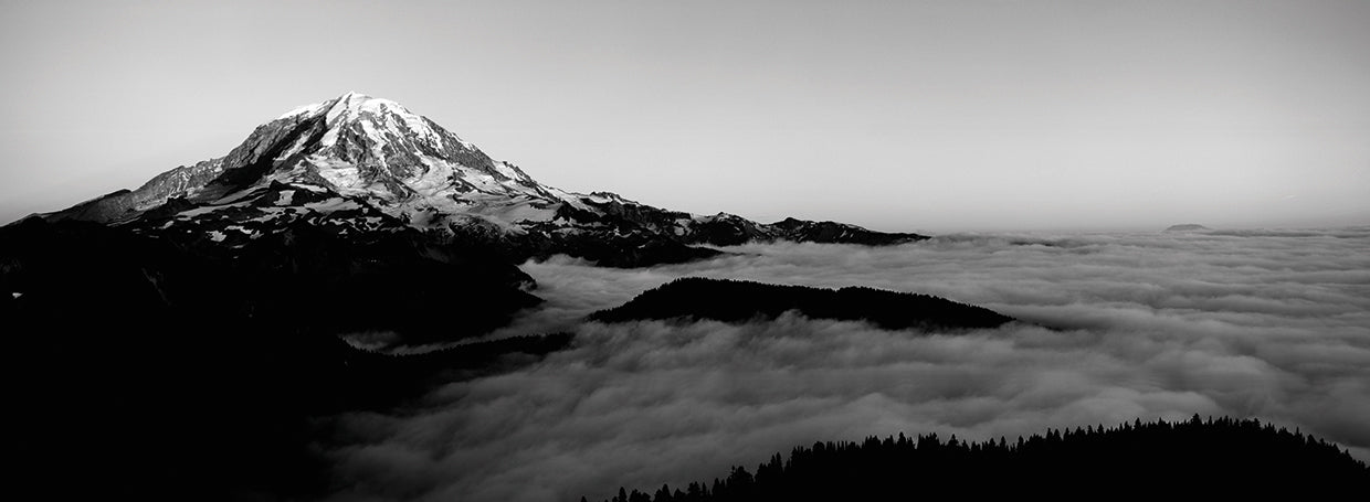 Cloudy Mt Rainier Washington