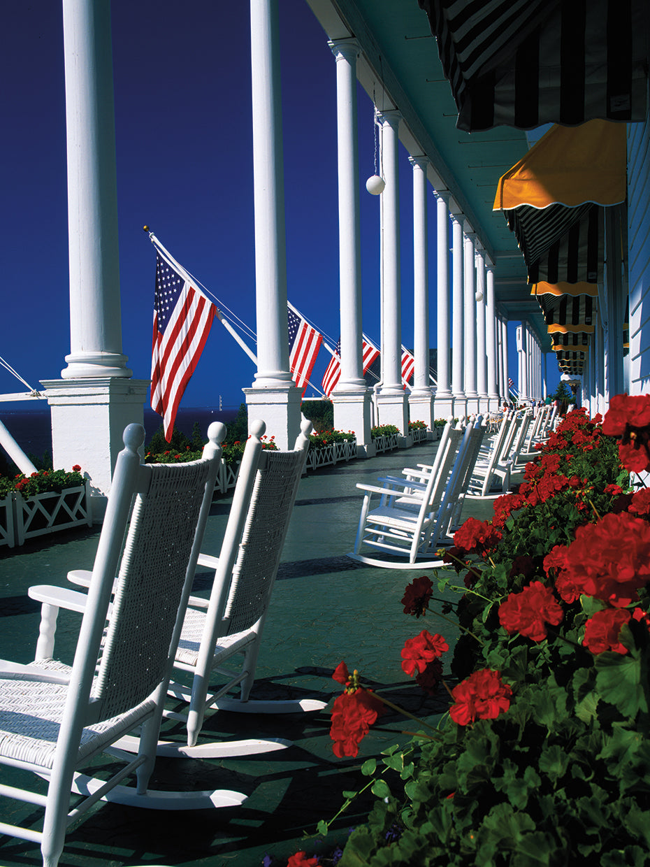 Porche del Mackinac Grand Hotel Lienzo