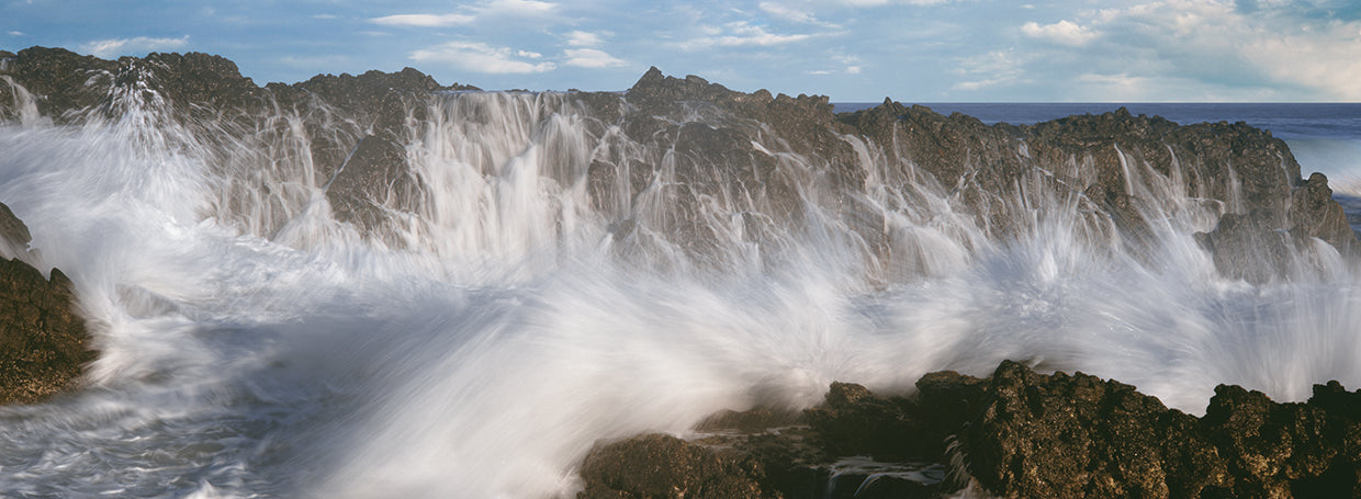 Playa rompiendo olas Lienzo
