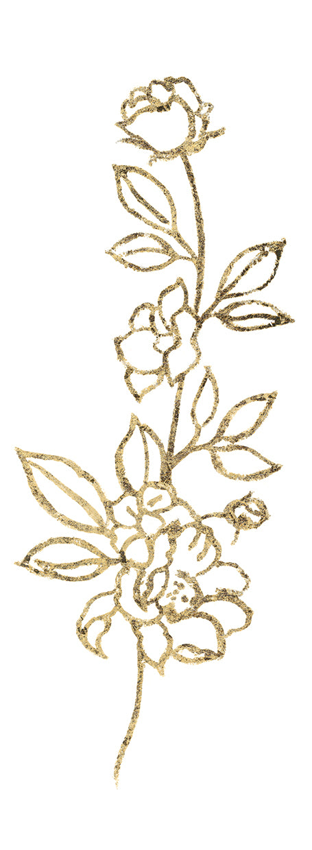 Gilded Silhouette Botanical I