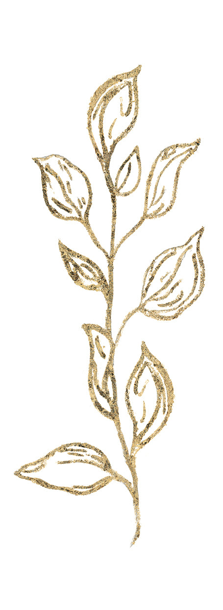 Gilded Silhouette Leaves II