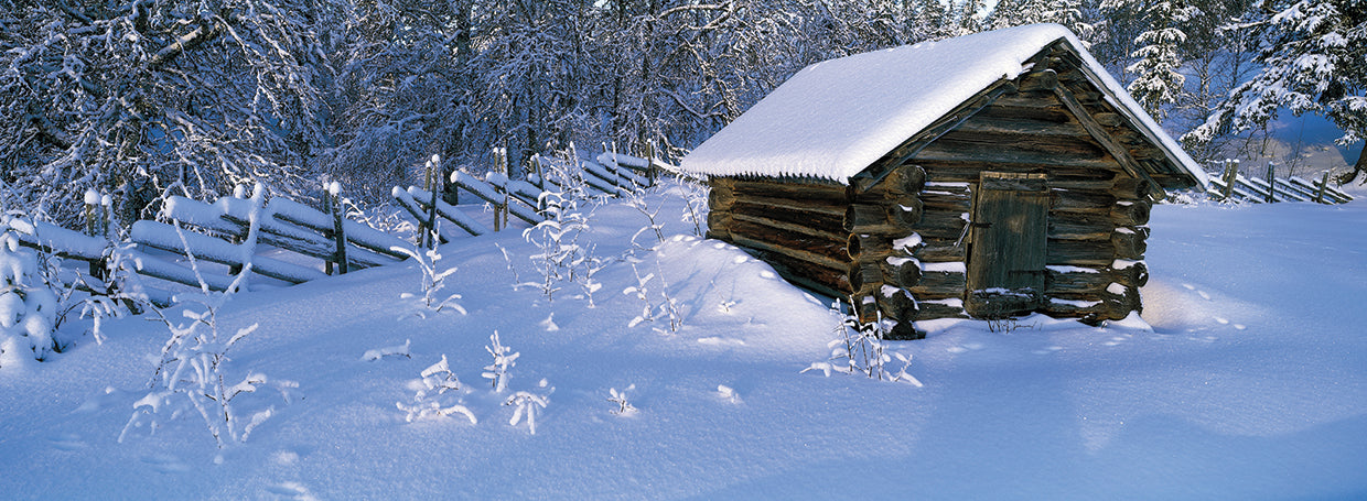 Cabaña de invierno en Laponia Lienzo