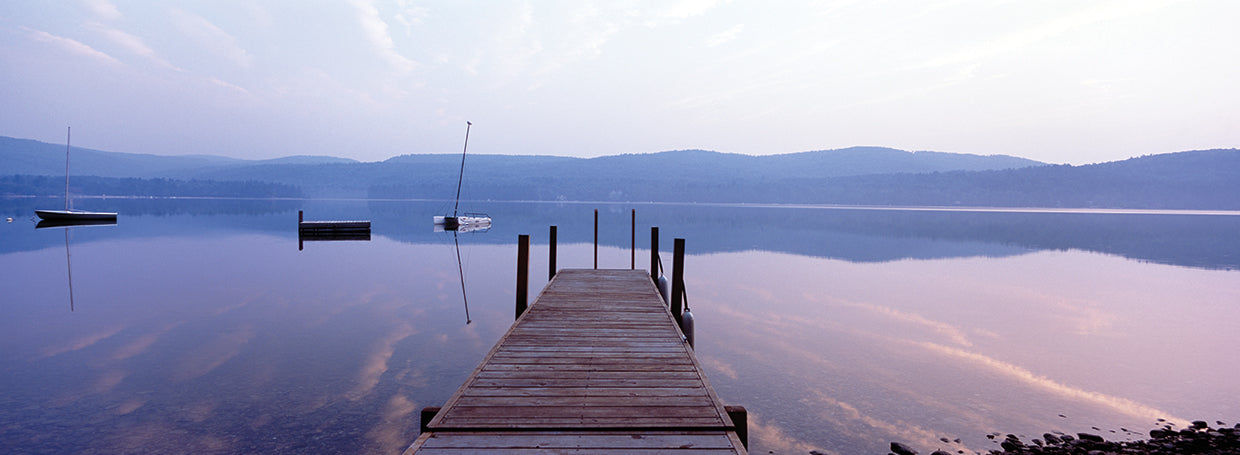 Muelle del lago de Nueva Inglaterra Lienzo